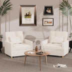 AECOJOY 3-in-1-Schlafsofa-Sessel mit Kissen und verstellbarer Rückenlehne