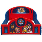 Delta Children Plastic Sleep and Play Toddler Kids' Bed with Attached Guardrails - PAW Patrol