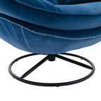 Okak Samt-Sessel mit Hocker, moderner armloser Wohnzimmersessel im Mid-Century-Stil, weicher und bequemer Sessel zum Fernsehen und Spielen