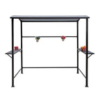 Buitenpaviljoen met grilloverkapping van 5 ft x 8 ft, stalen frame, barbecuebeschutting