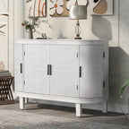 Akzent-Aufbewahrungsschrank Sideboard aus Holz mit Türen mit antikem Muster für Flur, Eingangsbereich, Wohnzimmer und Schlafzimmer