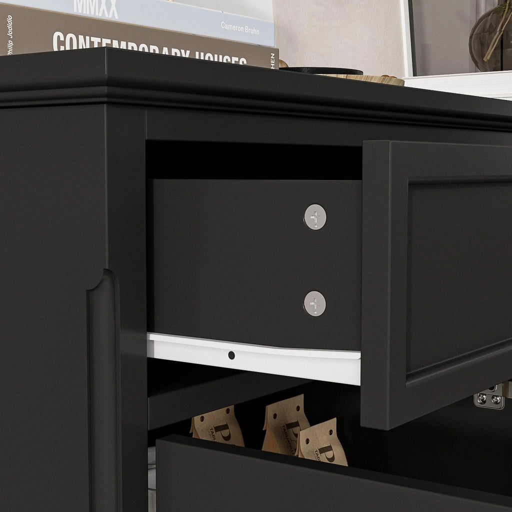 59,1-inch wit buffetdressoir, modern uit het midden van de eeuw, eigentijds, gelakt