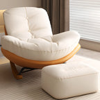 Scandinavian Upholstered Rocking Chair with Optional Ottoman