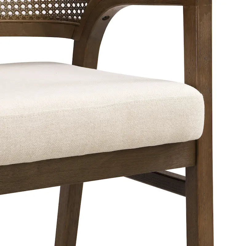 Christopher Knight Home – Chaise de salle à manger rembourrée en cannage (lot de 2)
