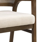 Christopher Knight Home – Chaise de salle à manger rembourrée en cannage (lot de 2)