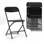 10er-Pack Kunststoff-Klappstühle mit einer Tragfähigkeit von 350 lb für Veranstaltungen, Büro, Hochzeiten, Partys, Picknicks und Küche