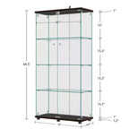 Vitrinenschrank aus Glas, 64,5 x 32, mit Schloss