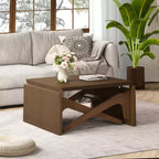 2-in-1-Couchtisch, ausziehbarer Esstisch, höhenverstellbarer Tisch für Zuhause und Büro, platzsparend – ModernLuxe