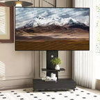 TV Stand for 32-75 TVs, Adjustable Height Mobile TV Cart with Drawer and Wheels for Living Room, Bedroom, Offices -ModernLuxe