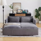 64,5 3-in-1-Schlafsofa aus Cord mit ausziehbarem Bett