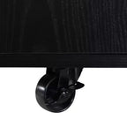 Table basse moderne multifonctionnelle relevable avec rangement dissimulé, 4 tabourets et roulettes, idéale pour les espaces de vie modernes