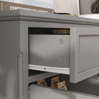59,1-inch wit buffetdressoir, modern uit het midden van de eeuw, eigentijds, gelakt