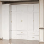 Armoire-penderie de 93,9/74,2 pouces de hauteur avec espace de suspension, tiroirs et rangements