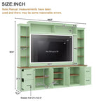 ModernLuxe 4-in-1 Farmhouse Entertainment Center Wall Unit, Fits TVs Up to 70, TV Stand Media Console w/ Adjustable Shelves & Drawers