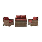 Ensemble de conversation 4 pièces Bradenton en résine tressée pour extérieur – Crosley