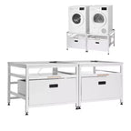 VEVOR-waspodest, 22,6 inch hoog, wasmachine- en drogerpodest van 29 x 29 inch met uitschuifbare lade en opbergruimte, draagvermogen van 800 lb, antislip, wit
