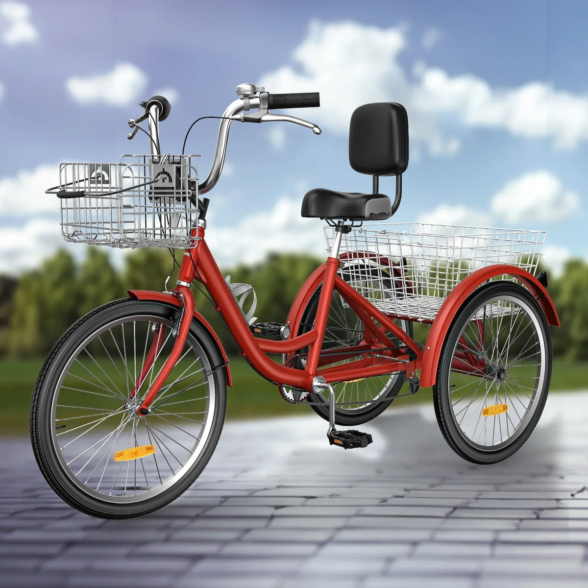 26-inch driewielige fiets voor volwassenen met 7 versnellingen