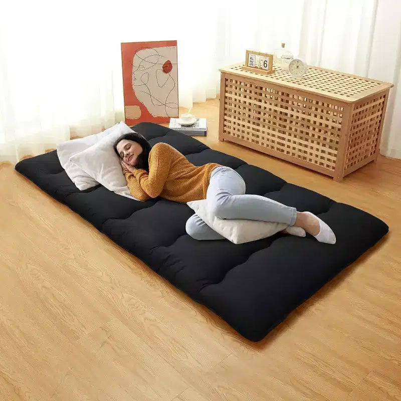 Japans futonmatras, opvouwbare slaapmat voor op de vloer, tatamimat voor thuis, kamperen en als matras