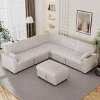 Dyonery Modular Corduroy Sectional Sofa with Washable Covers