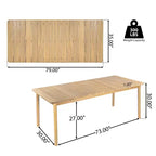 Christopher Knight Home Irene rustieke 9-delige eethoek voor buiten van acaciahout met stoelen met gebogen rugleuning en kussens