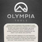 Olympia Tools 60 Zoll Werkbank aus Gummibaumholz mit 4 Schubladen, Tragfähigkeit 450 lb