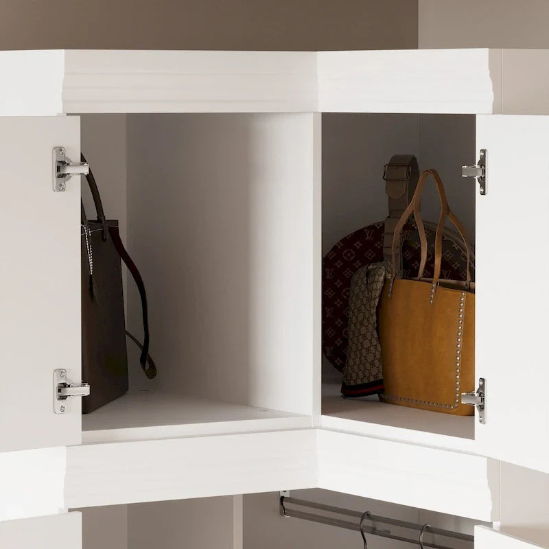 Armoire-penderie de 93,9/74,2 pouces de hauteur avec espace de suspension, tiroirs et rangements