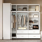Armoire-penderie de 93,9/74,2 pouces de hauteur avec espace de suspension, tiroirs et rangements