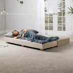 Tagesbett / ausklappbares Schlafsofa in Queen-Size – Microvelours
