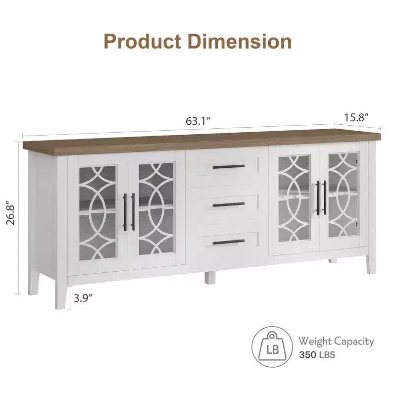 Meubles TV avec tiroirs de rangement, meuble de divertissement TV, console TV pour le salon ou la chambre, armoire de rangement