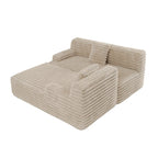 Cloud-Ecksofa, modernes Polstersofa mit 2 Zierkissen, frei kombinierbares Sofa, modulares L-förmiges Ecksofa