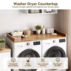 Washer Dryer Countertop, Laundry Topper with Raised Edge & Non-Slip Pad for Hamper Counter Storage & Laundry Room Organization