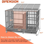Cage pour chien BOSSIN robuste et indestructible de 48/38 po, chenil anti-fugue avec roulettes verrouillables