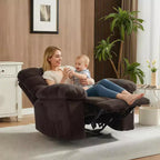 Manueller Relaxsessel, ergonomischer Relaxsessel aus atmungsaktivem Stoff mit Seitentaschen, Einzelsessel, geeignet für Wohnzimmer und Schlafzimmer