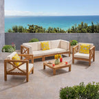 Brava 6-teiliges Outdoor-Set aus Akazienholz von Christopher Knight Home