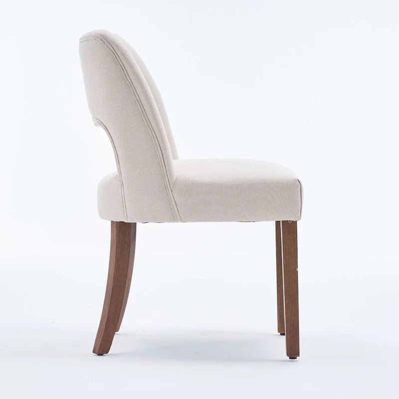 Ensemble de 4 chaises de salle à manger rembourrées en tissu