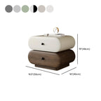 Modern Two-Tone Bedside Table with Storage Drawers
