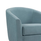 Ensemble de 2 fauteuils club modernes en lin, style tonneau