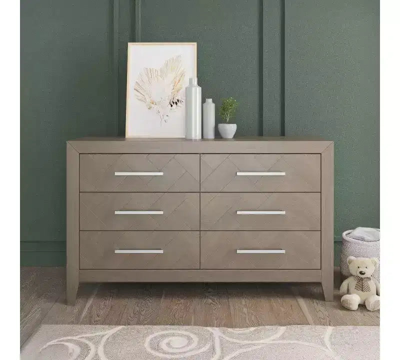 Child Craft Kieran babybed, dubbele commode en ladekast als 3-delige babykamerset, inclusief 4-in-1 ombouwbaar babybed, commode en ladekast