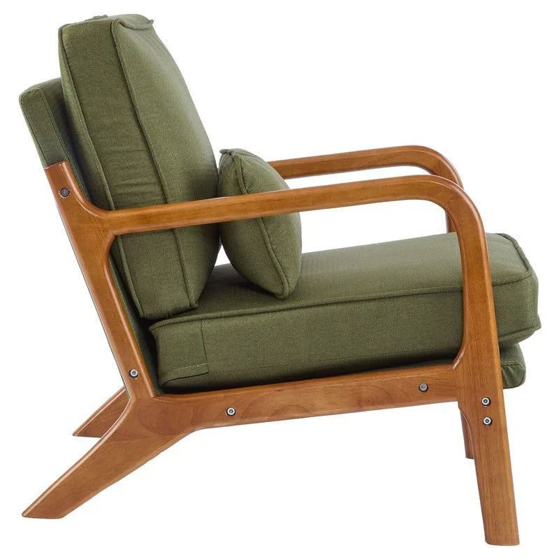 Moderner gepolsterter Akzentstuhl im Mid-Century-Stil