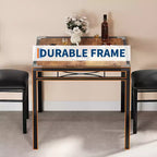 Ensemble de table à manger pour 4 personnes avec 4 chaises rembourrées, ensemble de table de cuisine en bois de 5 pièces avec protection d’angle pour cuisine, appartement ou petit espace
