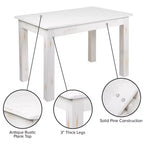Table de salle à manger de ferme rectangulaire en pin massif Flash Furniture, 46 x 30