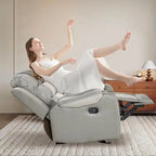 Ruime relaxfauteuil van kunstleer in Amerikaans design voor de woonkamer