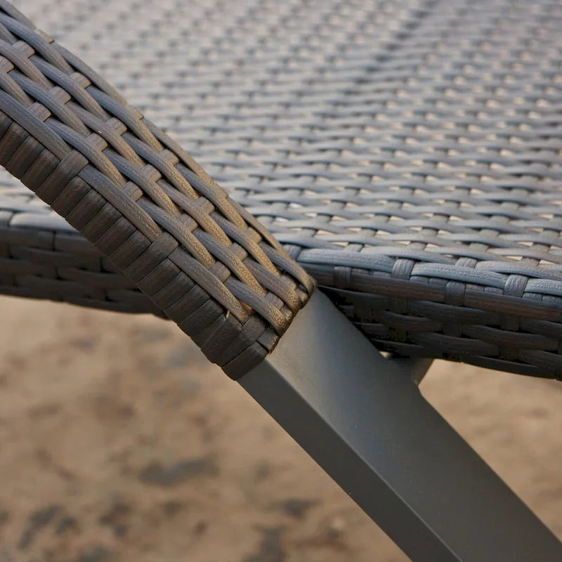 Deco 4-delige set aluminium ligstoelen voor terras en patio