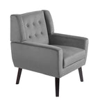 Set van 2 fluwelen accentstoelen voor de woonkamer, gestoffeerde fauteuils