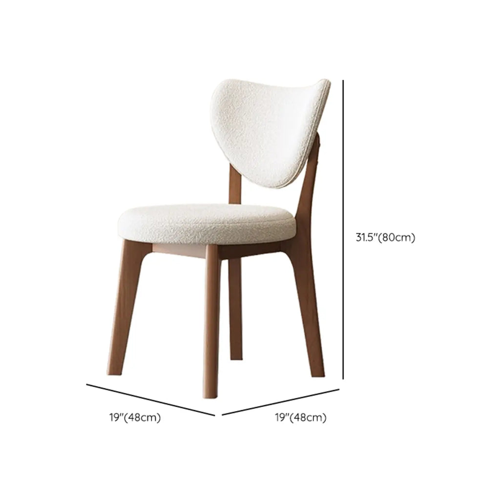 Modern Faux Leather Wingback Armless Dining Chair