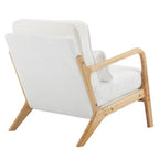 Moderner gepolsterter Akzentstuhl im Mid-Century-Stil