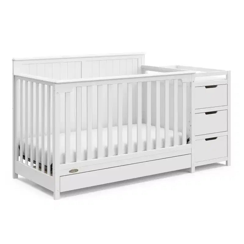 5-in-1 converteerbaar babybedje en commode met lade