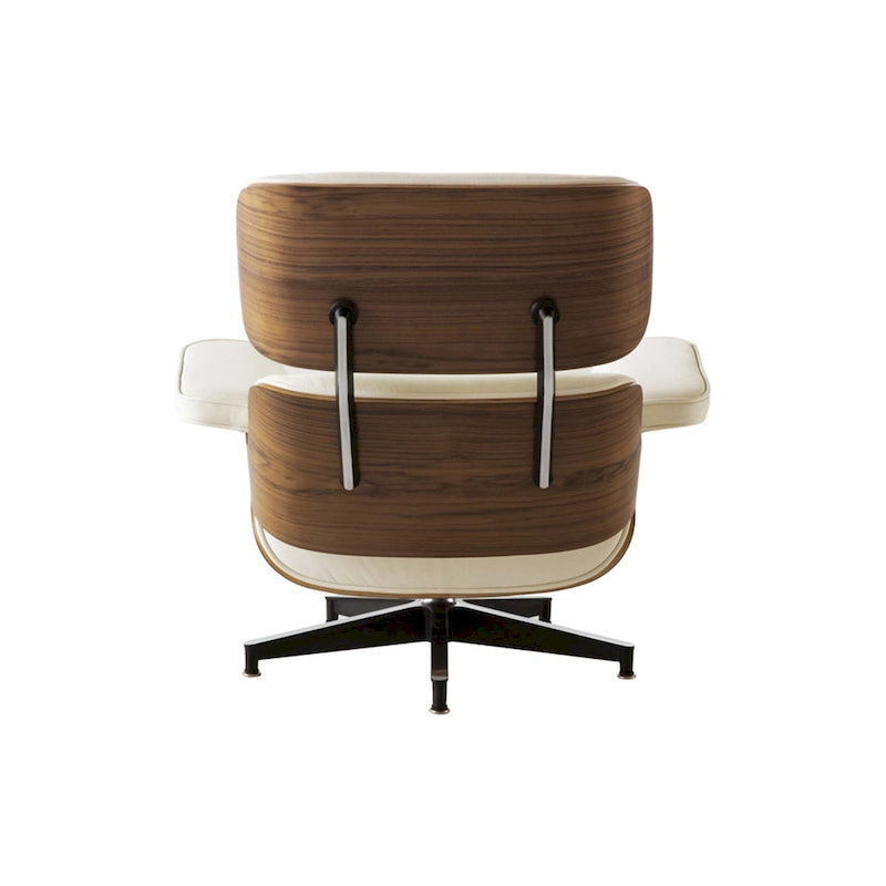 Leren loungefauteuil in mid-century-modern stijl, relaxfauteuil