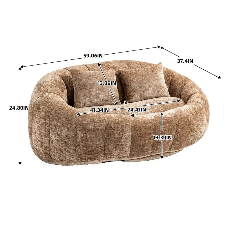Fauteuil poire en chenille, canapé relaxant