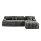 Cloud-Ecksofa, modernes Polstersofa mit 2 Zierkissen, frei kombinierbares Sofa, modulares L-förmiges Ecksofa